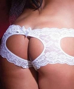 Body Zone White Lace Sweet Seat Short