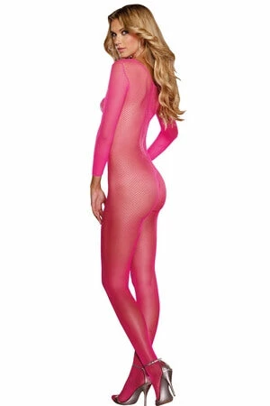 Dreamgirl Open Long Sleeve Net Bodystocking - Image 2
