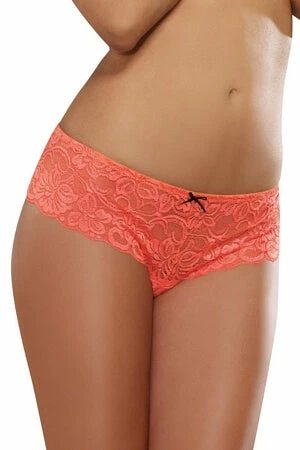 Dreamgirl Coral Lace Open Crotch Boyshort