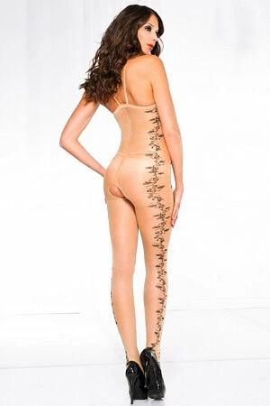 Sky Hosiery Inc. Through The Vine Crotchless Bodystocking - Image 2