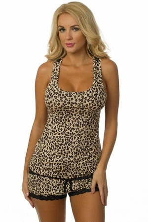 Velvet Kitten Leopard Lace Short PJ - Image 3